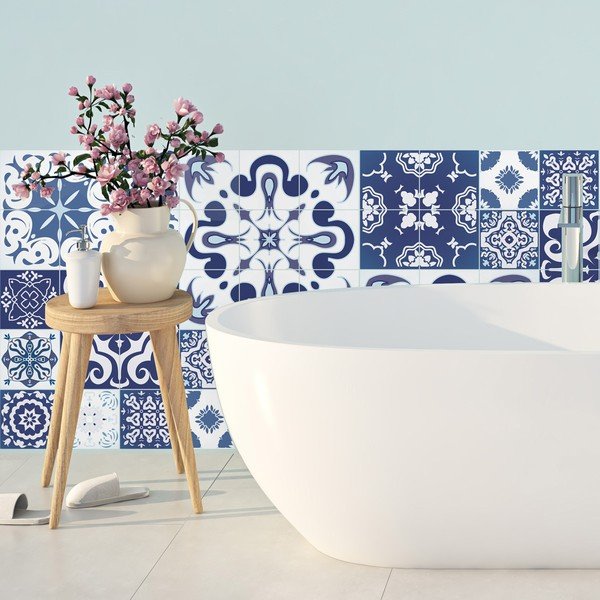 Set od 24 naljepnice Ambiance Azulejos Polka, 50 x 60 cm-image-4