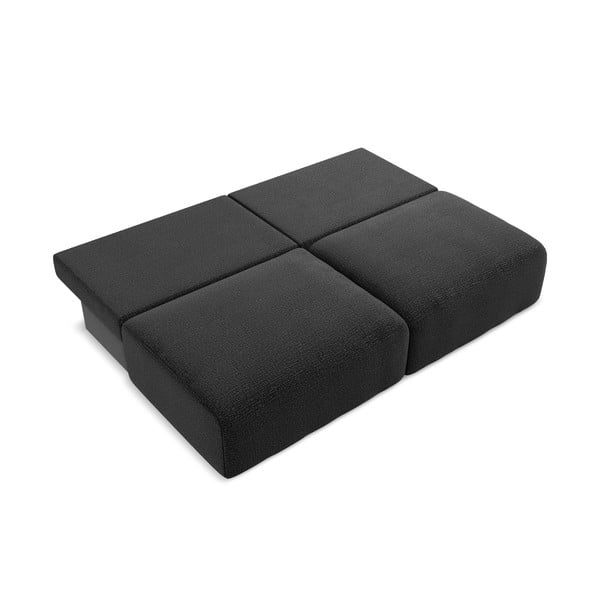 Crna sklopiva/s prostorom za odlaganje sofa 216 cm Kalena – Makamii-image-4