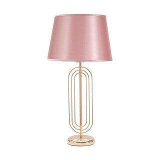 Ružičasta stolna svjetiljka Mauro Ferretti Krist, visina 64 cm