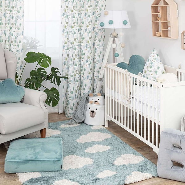 Plavi antialergijski dječji tepih 170x120 cm Clouds - Yellow Tipi-image-3