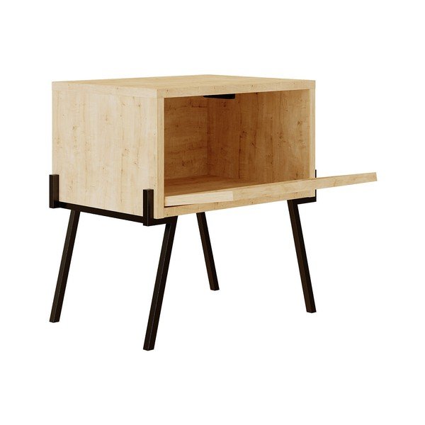 Noćni ormarić u prirodnoj boji Naive – Kalune Design-image-2