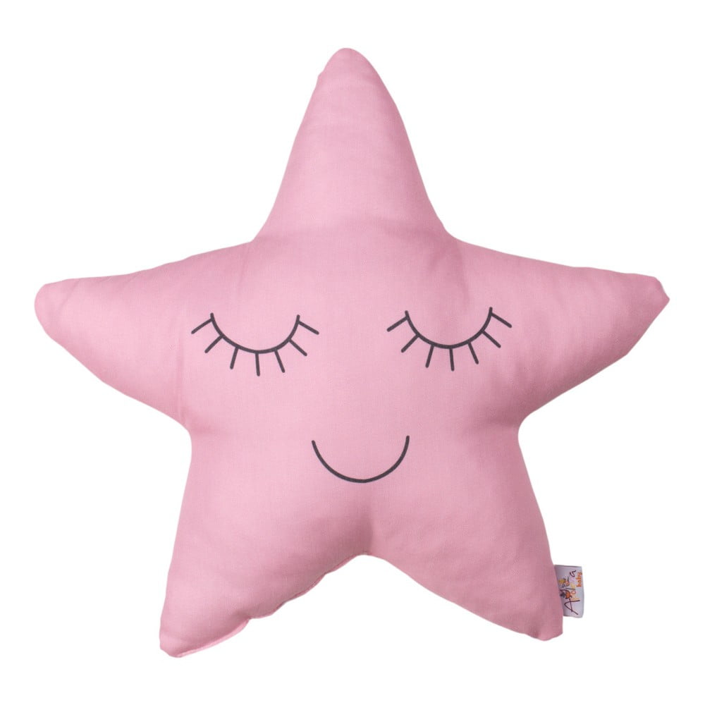 Ružičasti pamučni dječji jastuk Mike & Co. NEW YORK Pillow Toy Star, 35 x 35 cm