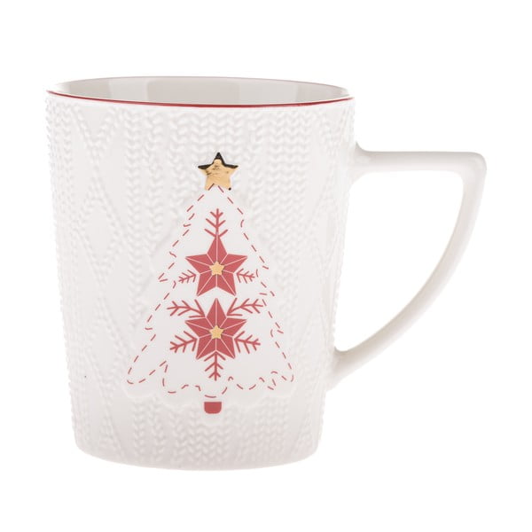 Bijela porculanska šalica s božićnim motivom 380 ml Xmas Tree – Dakls