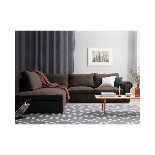 Smeđa kutna garnitura Windsor & Co Sofas Hermes, lijevi kut-image-2