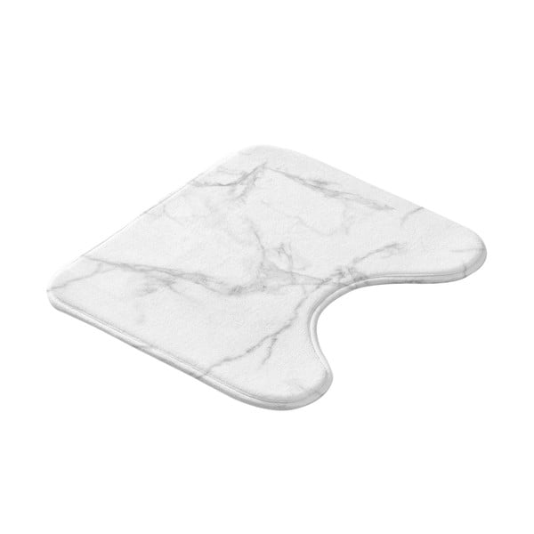 Bijela/siva kupaonska prostirka za WC 45x45 cm Marbre – douceur d'intérieur