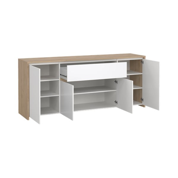 Bijela/u prirodnoj boji komoda u dekoru hrasta 197x84x48 cm Next – Tvilum-image-3