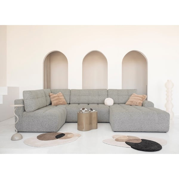 Svjetlo smeđa sklopiva/s prostorom za odlaganje kutna garnitura (s lijevim kutom) Lulu – Miuform-image-3