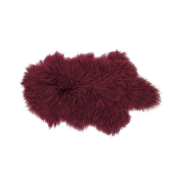 Tamnocrveno mongolsko krzno od janjeće kože Bloomingville Mongolian-image-2