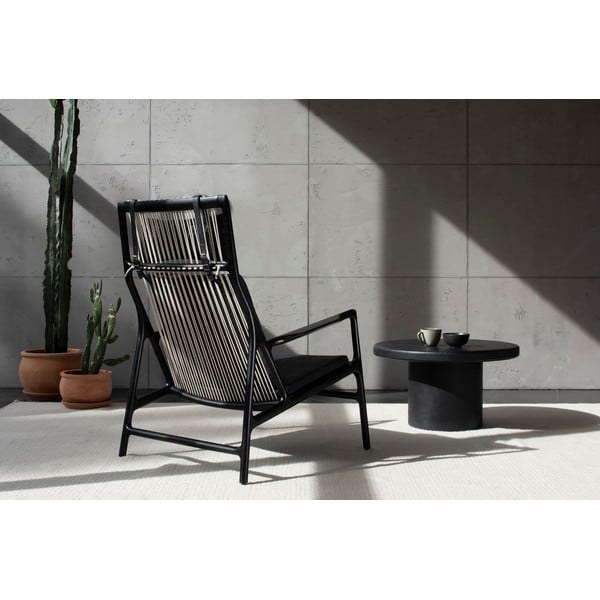 Fotelja od hrasta sa sivim tekstilnim sjedalom Gazzda Dedo-image-1