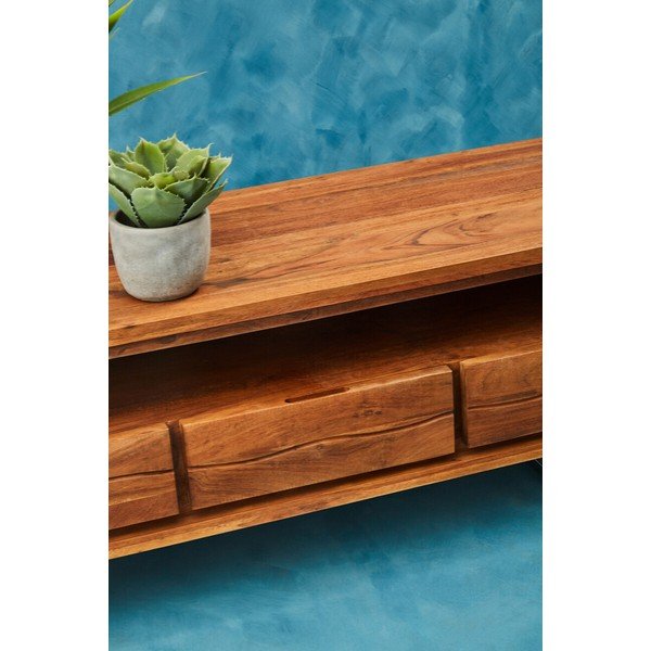 TV komoda od masivnog bagrema u tamnoj prirodnoj boji 140x52x50 cm Simla – Premier Housewares-image-4