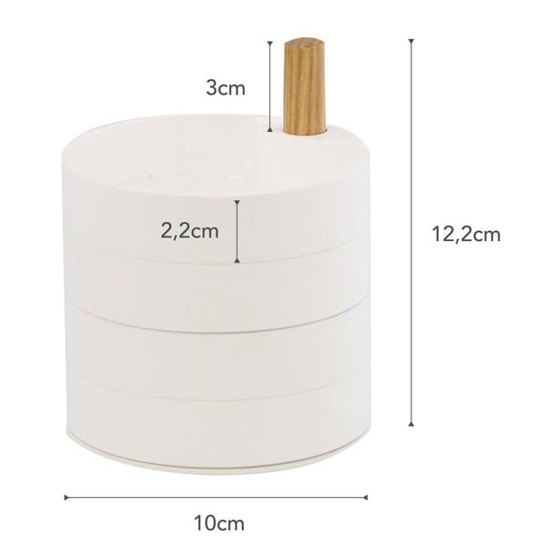 Bijela kutija s detaljima od bukovine YAMAZAKI Tosca-image-3