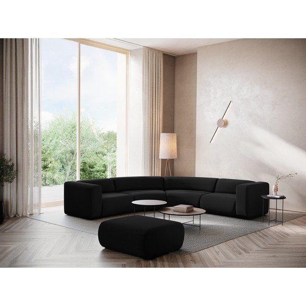 Crni baršunast tabure Ekahi – Makamii-image-1