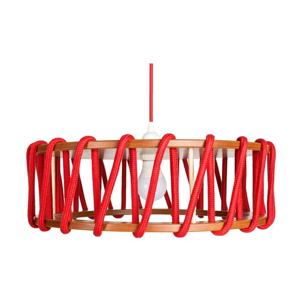 Crvena stropna lampa EMKO Macaron, ø 45 cm