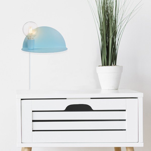 Plava zidna svjetiljka s policom Homemania Decor Shelfie-image-3
