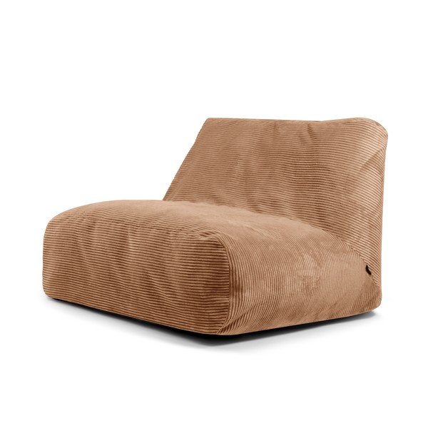 Smeđa vreća za sjedenje od samta Sofa Tube – SLOWDOWN