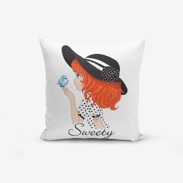 Jastučnica s primjesom pamuka Minimalist Cushion Covers Sweety Girl, 45 x 45 cm