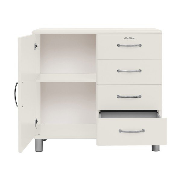 Bijela niska komoda 98x92 cm Malibu - Tenzo-image-4