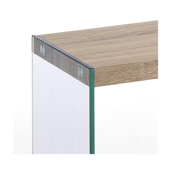 Staklena TV komoda u prirodnoj boji 120x45x29,5 cm Nancy – Tomasucci-image-2