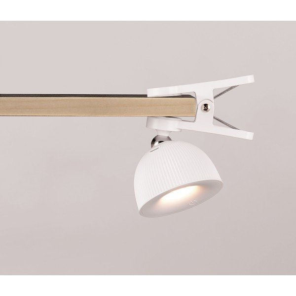 Bijela LED stolna lampa s mogućnosti zatamnjivanja/s hvataljkom (visina 41 cm) Maxima – Trio-image-1