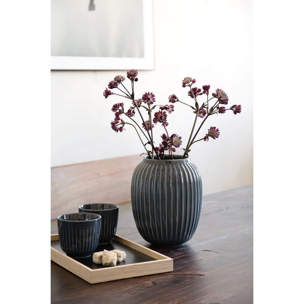 Antracit kamena vaza Kähler Design Hammershoi, visina 20 cm-image-2