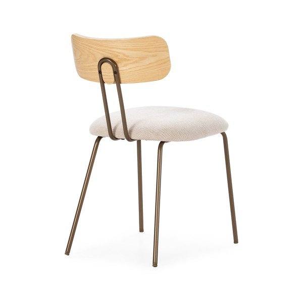 Bež/u prirodnoj boji podstavljena blagovaonska stolica Olimpia – MOME-image-4