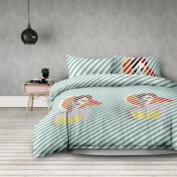 AmeliaHome Retro Girl bračna posteljina od mikrovlakana, 200 x 220 cm