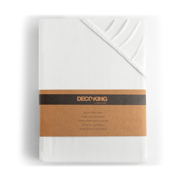 Bijela plahta s gumom od jeseya 220x200 cm Amber – Restilo-image-4