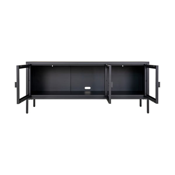 Crna metalna TV komoda 130x55 cm Brisbane – House Nordic-image-1