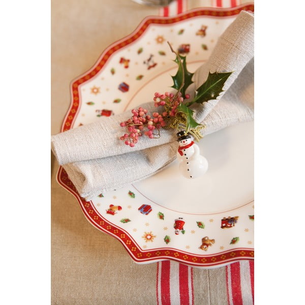 Bijelo-crveni porculanski božićni tanjur Toy's Delight Villeroy & Boch, Ø 29 cm-image-3