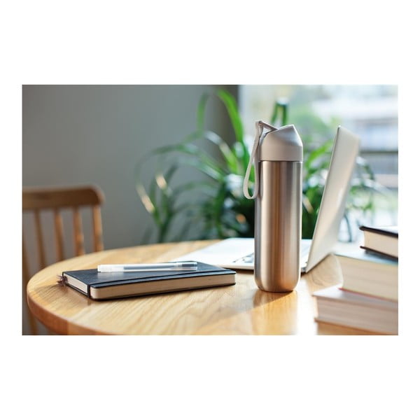 Sivo-bijela boca za vodu od nehrđajućeg čelika XD Design Neva, 500 ml-image-1