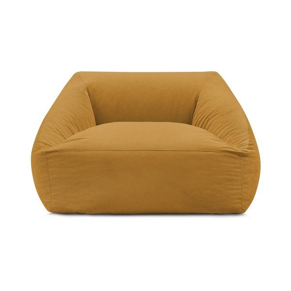 Žuta  vreća za sjedenje od samta Lilibet – Bobochic Paris-image-2