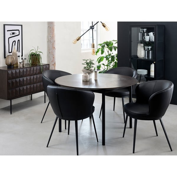 Crna metalna vitrina 58x160 cm Carmel – Unique Furniture-image-1