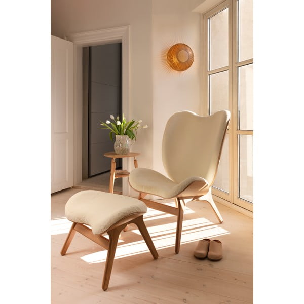 Stropna svjetiljka od punog hrasta u prirodnoj boji s drvenim sjenilom ø 35 cm Clava Up – UMAGE-image-4