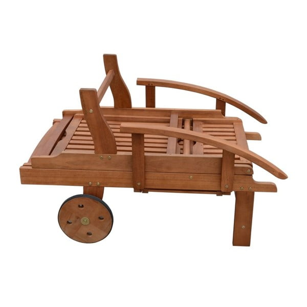 Smeđa vrtna ležaljka od masivnog drveta Beverly Hills – Garden Pleasure-image-1