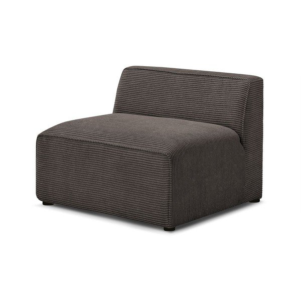 Smeđa modularna sjedeća garnitura od samta (srednji modul ) Megeve – Bobochic Paris-image-3