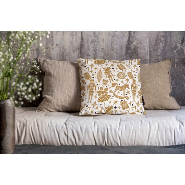 Ukrasna jastučnica s božićnim motivom 45x45 cm Golden Nut Cracker – Butter Kings-image-1