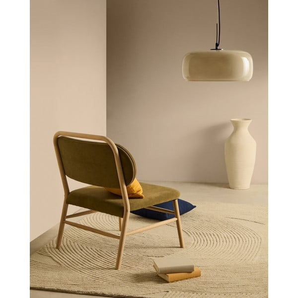 Zelena fotelja od šenila Helda – Kave Home-image-1