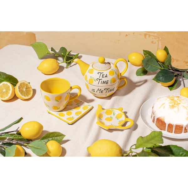 Žuta /bijela keramička šalica 250 ml Lemon – Sass & Belle-image-1