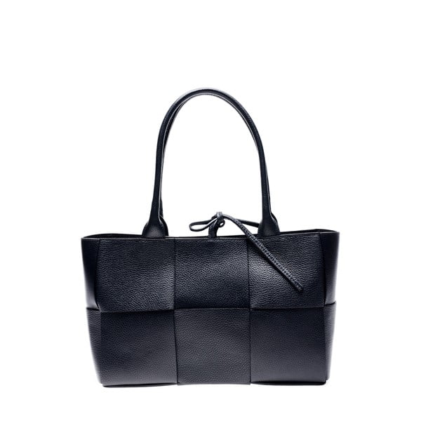 Crna kožna torbica Anna Luchini, 24 x 45 cm