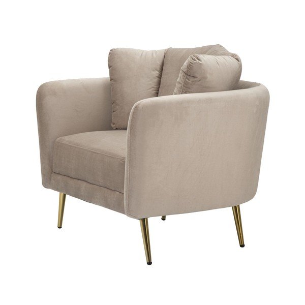 Smeđe-siva baršunasti fotelja Kiev – Mauro Ferretti-image-4