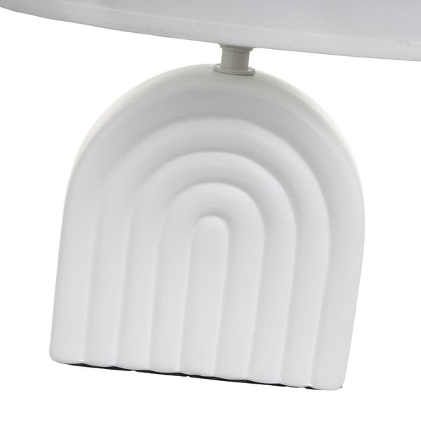Bijela stolna lampa keramička s tekstilnim sjenilom (visina 31 cm) – Casa Selección-image-3