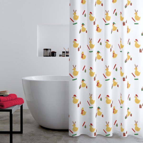 Tuš zavjesa 180x180 cm Christmas Quacker – Catherine Lansfield-image-1