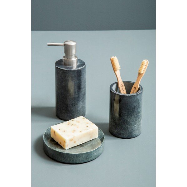 Tamno sivi kameni dozator sapuna Kamal – Premier Housewares-image-1