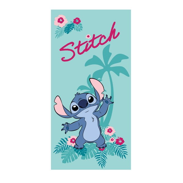 Tirkizni dječji ručnik od mikrovlakana 70x140 cm Lilo and Stitch "Hawaii" – Jerry Fabrics