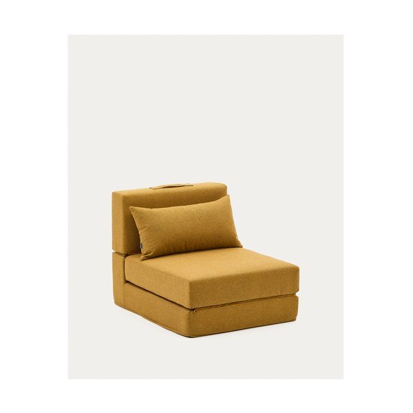 Senf žuta fotelja na rasklapanje Arty – Kave Home-image-3