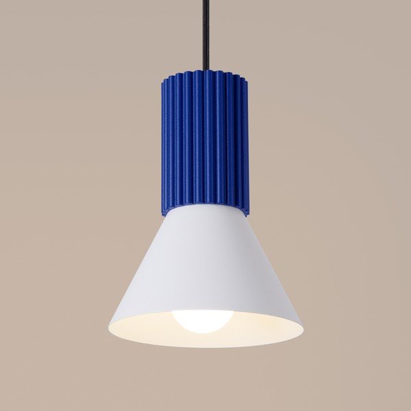 Plava metalna viseća svjetiljka ø 14 cm Niru – Sollux-image-2