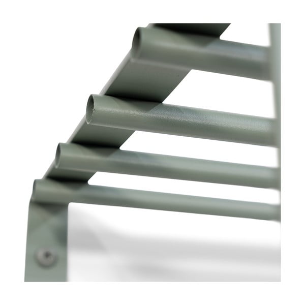 Prljavo zelena metalna zidna vješalica s policom 100 cm Rex – Spinder Design-image-2