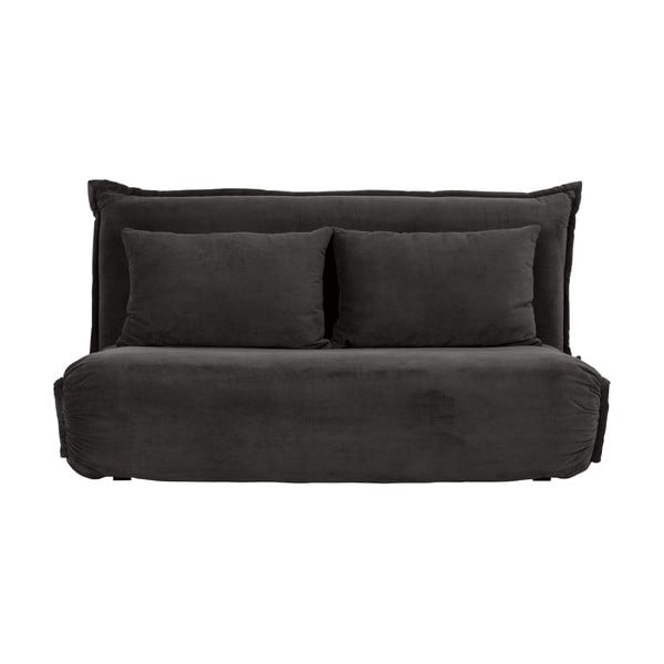 Antracitno siva sklopiva sofa od samta 150 cm Halle – Actona