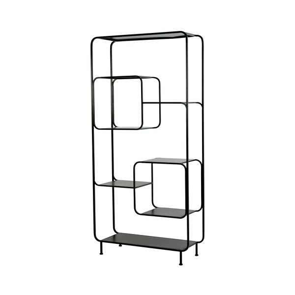 Crna metalna polica za knjige 100x206 cm Winston - Light & Living-image-2