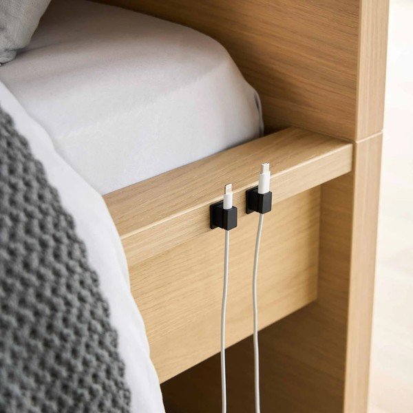 Crni metalni uredski organizatori u setu 5 kom za kablove Smart – YAMAZAKI-image-1